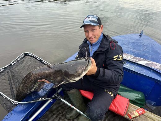 Сом в августе. Первый опыт.